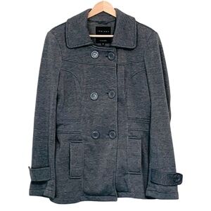 Therapy Gray Jacket Pea Coat Size Medium Casual Classic Preppy